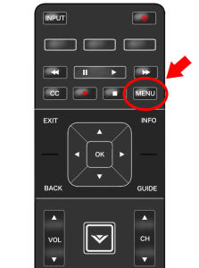 Vizio Remote - press menu